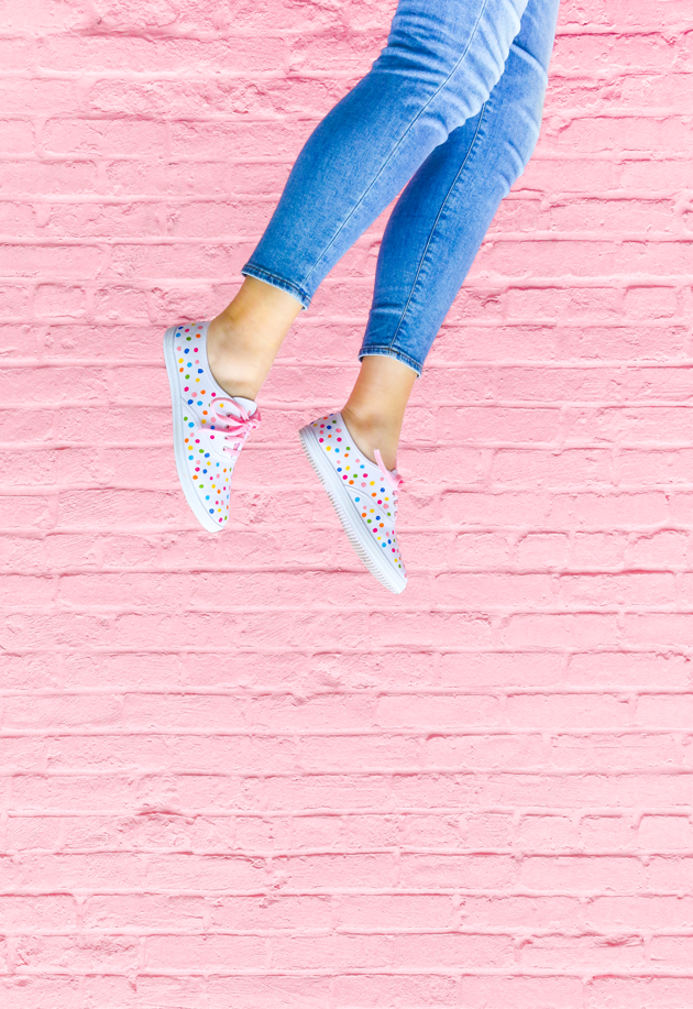DIY Confetti Shoes Inspired by Kate Spade