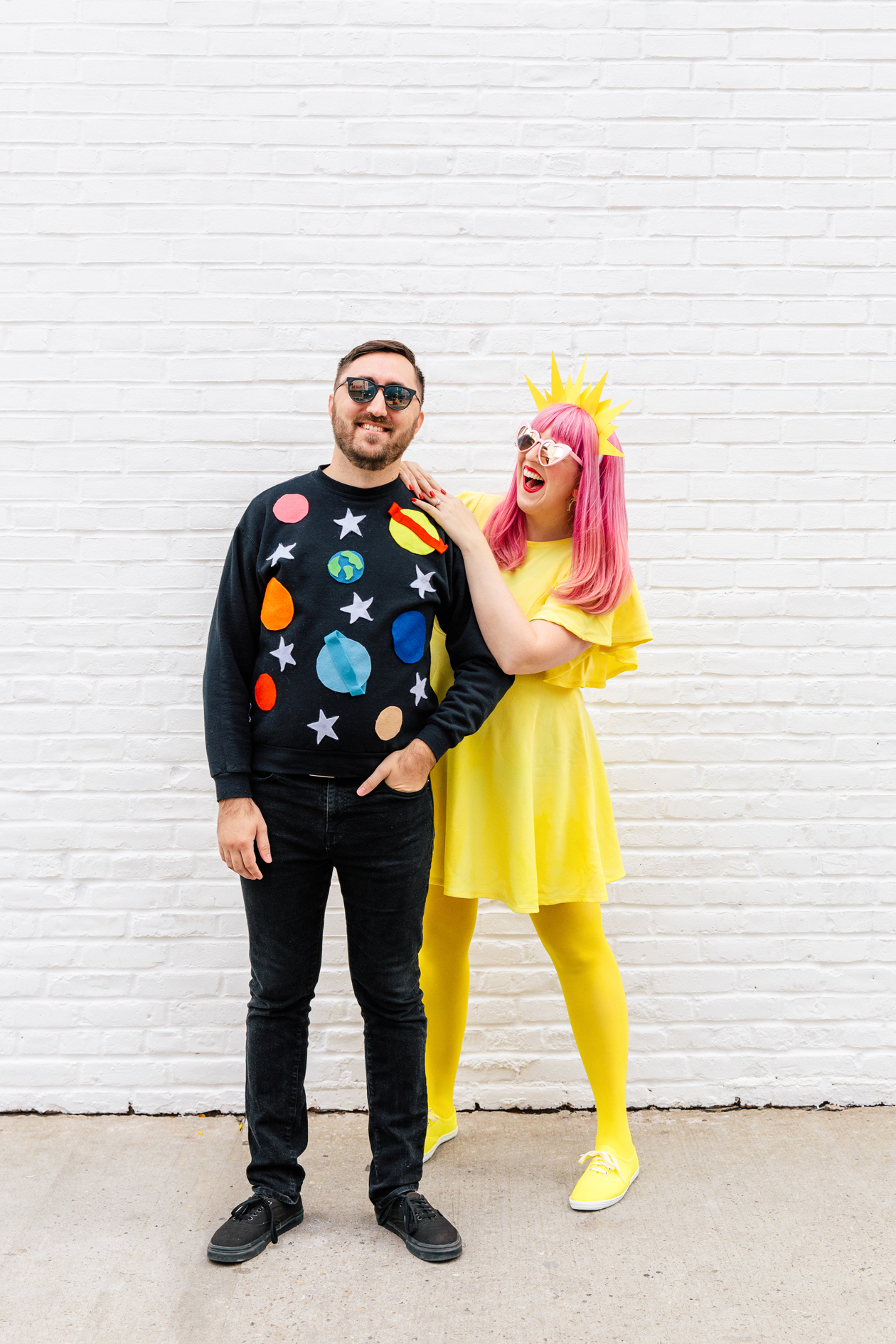 If you're looking for an easy couples costume for Halloween, then be sure to try this DIY Solar System Couples Costume!! An easy project to make and these costumes can both be made last minute!