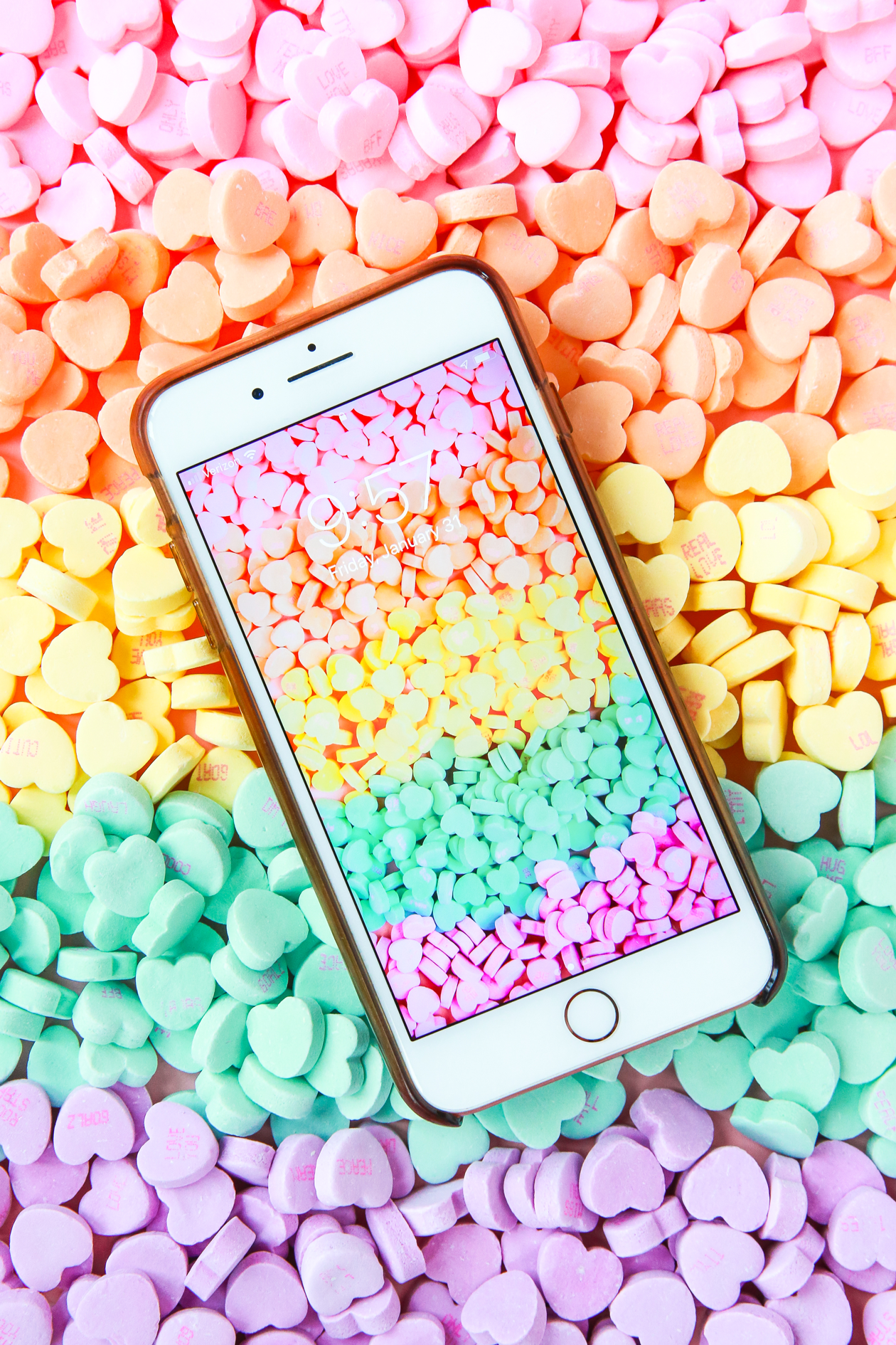 Candy Heart Phone Wallpaper Download