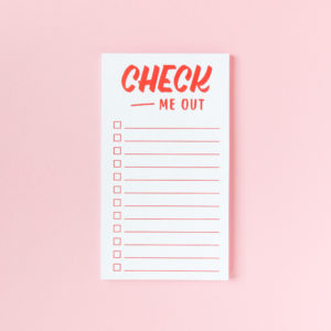 Check Me Out List Notepad