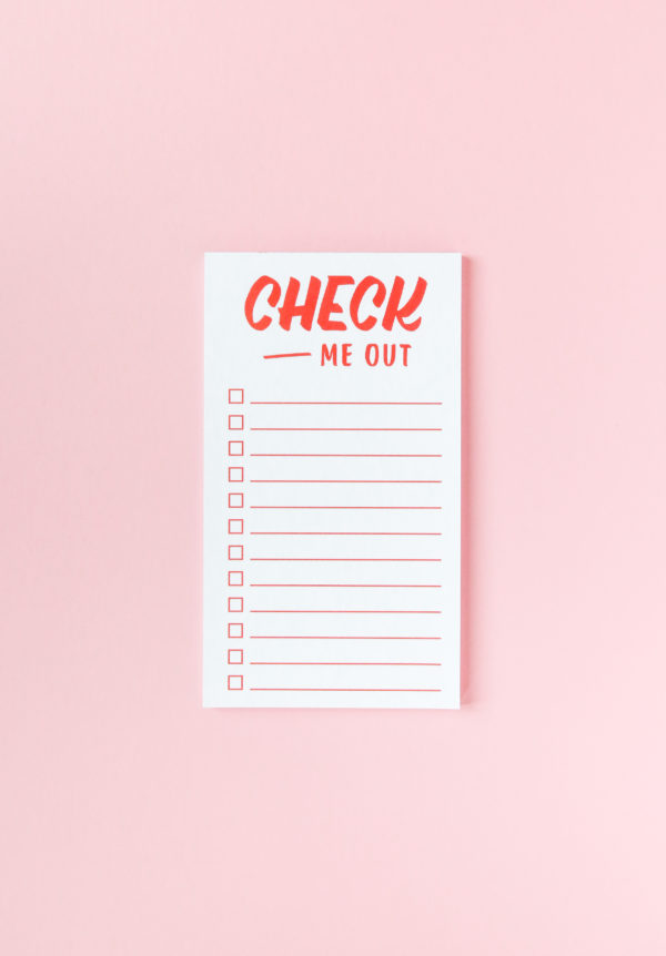 Check Me Out List Notepad