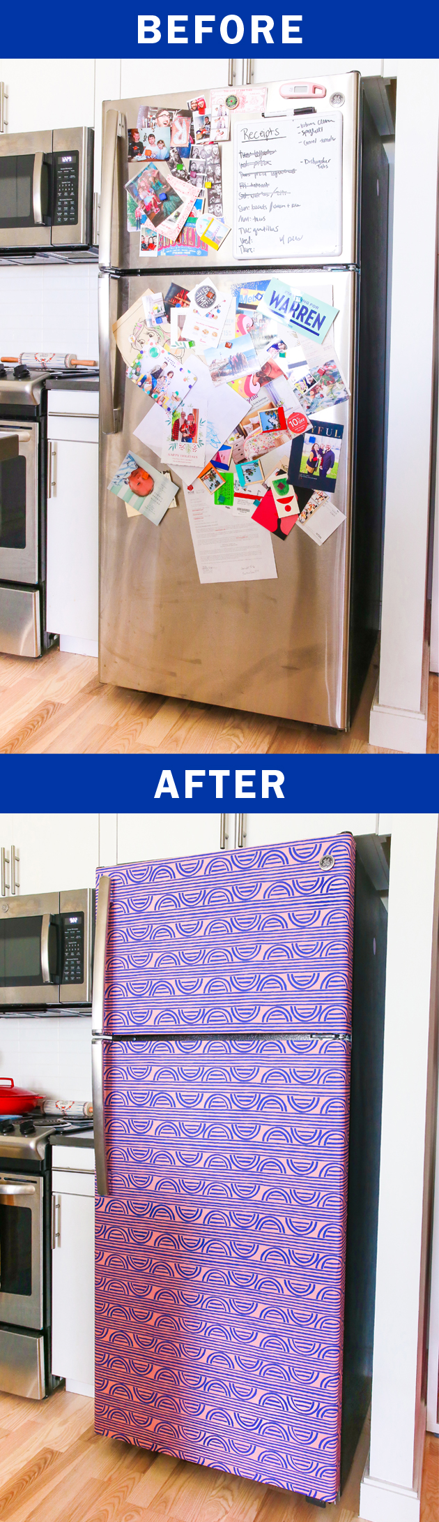 How To wallpaper your fridge