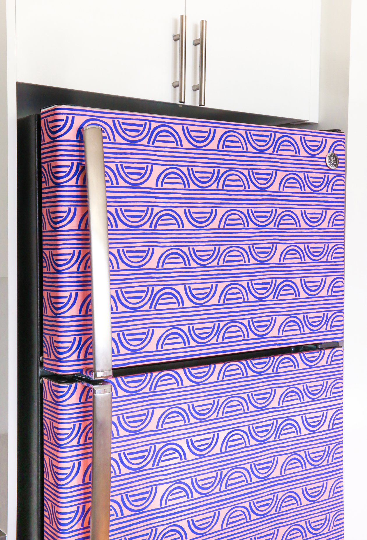 How To Wallpaper Your Fridge - The Crafted Life