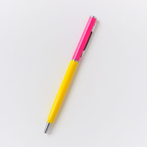 Yellow + Fuchsia Color Blocked Pen