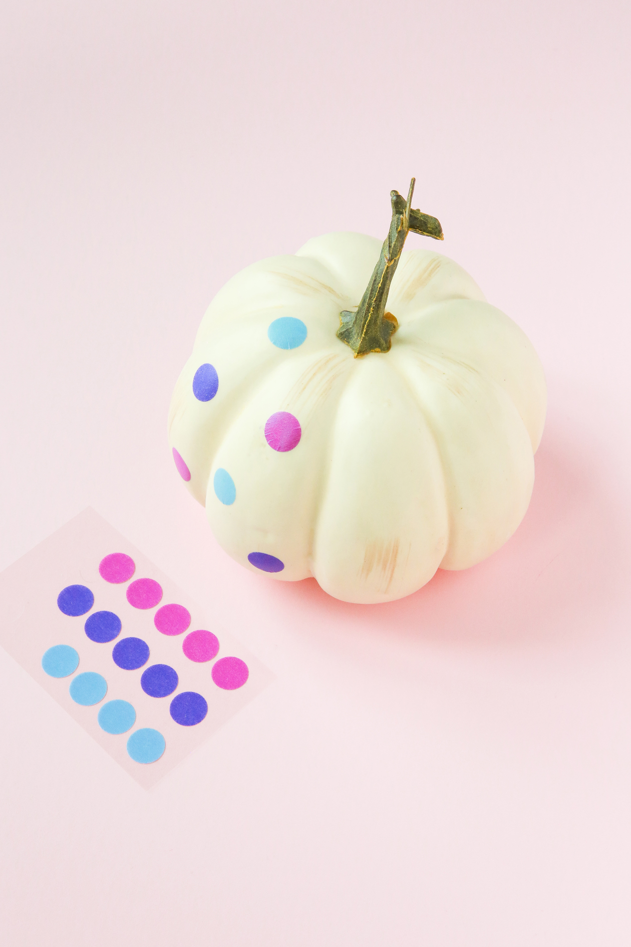 Learn how to make this DIY Polka Dot Pumpkin in 10 minutes or less!