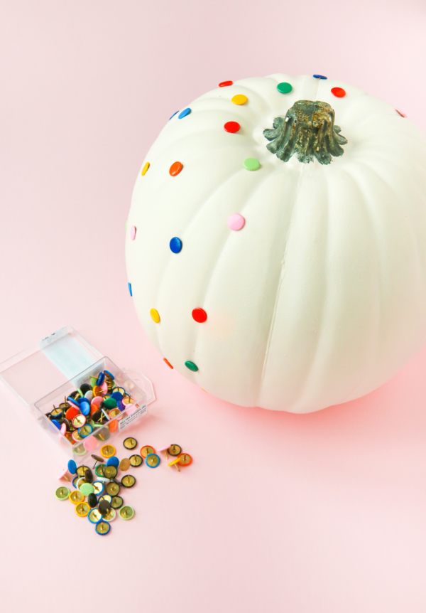 DIY Push Pin Pumpkin for Halloween - The Crafted Life
