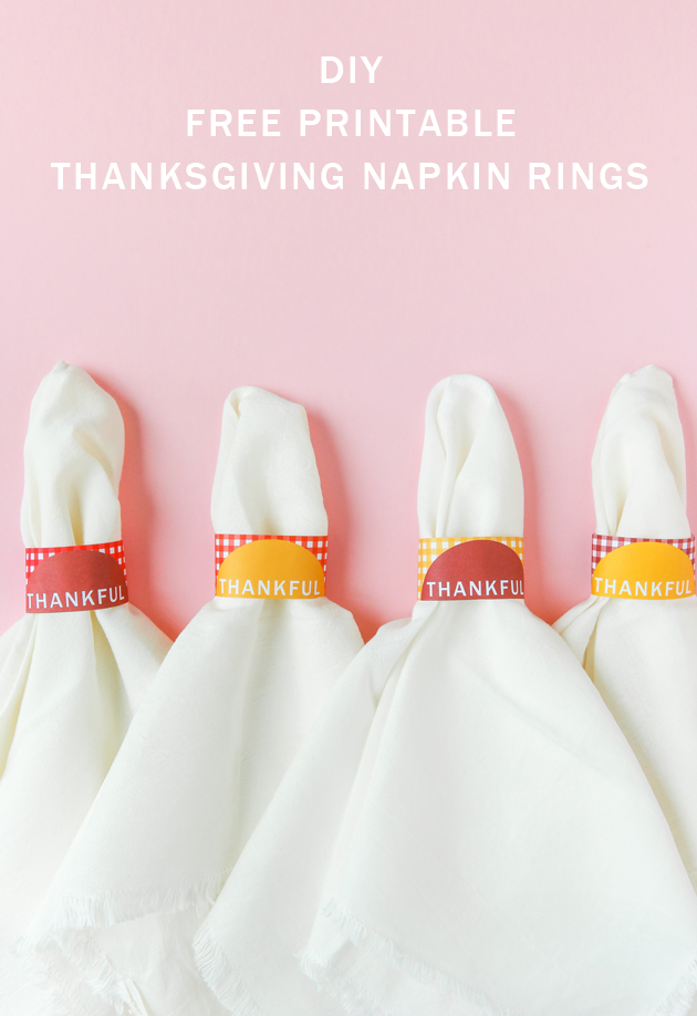 DIY Free Printable Thanksgiving Napkin Rings
