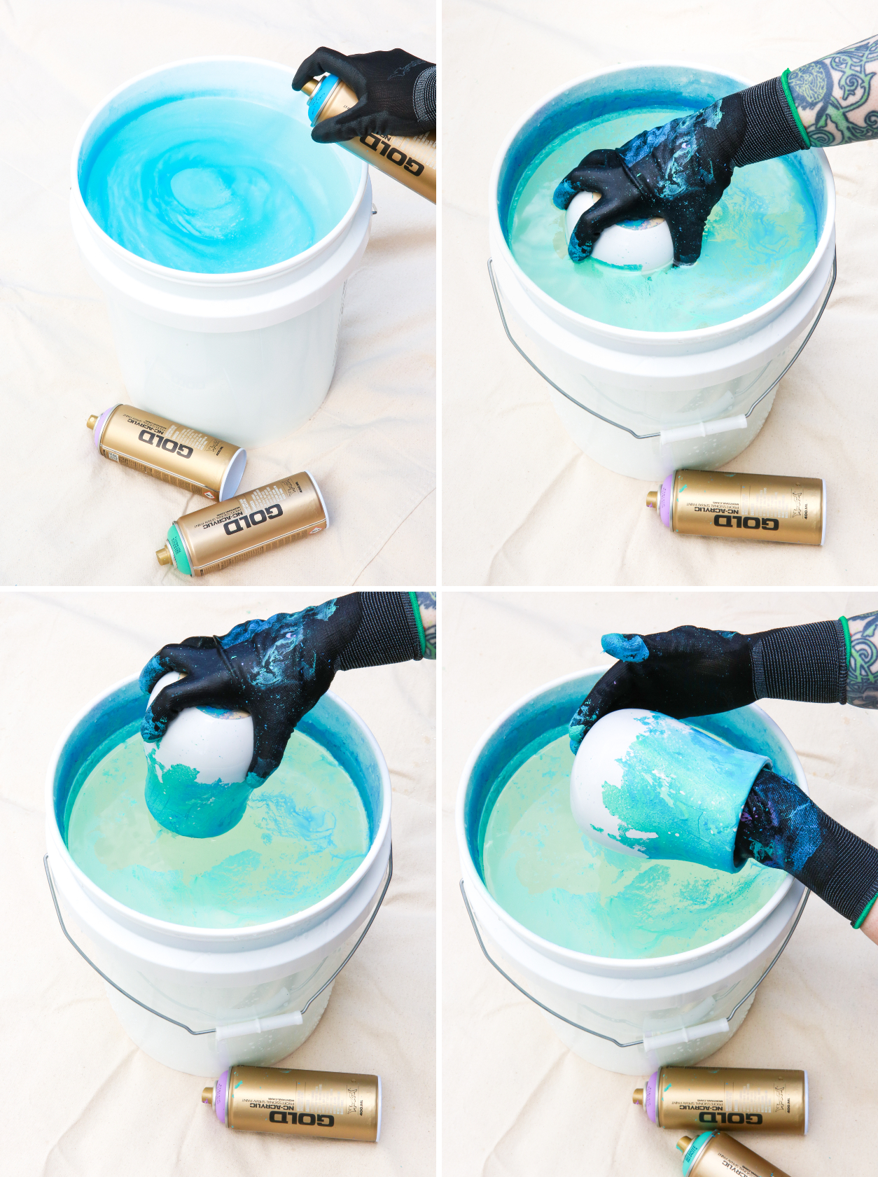 Steps for How to Marble with Spray Paint