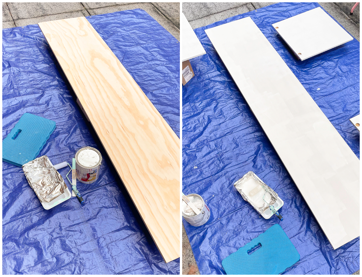 Ikea Desk Hack: Part III is all about how to paint metal Ikea legs and how to finish a wooden desk top. Add some color to your office with this DIY Desk project!