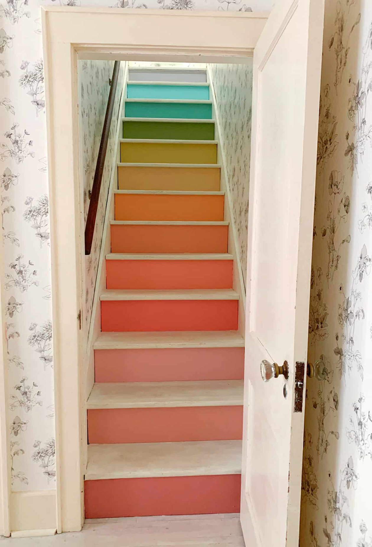 Add color to to your home with these painted stairs! Painting your stairs is a great way to transform your space. From yellow, pink, blue, to rainbow and more, these painted stairs are house goals.