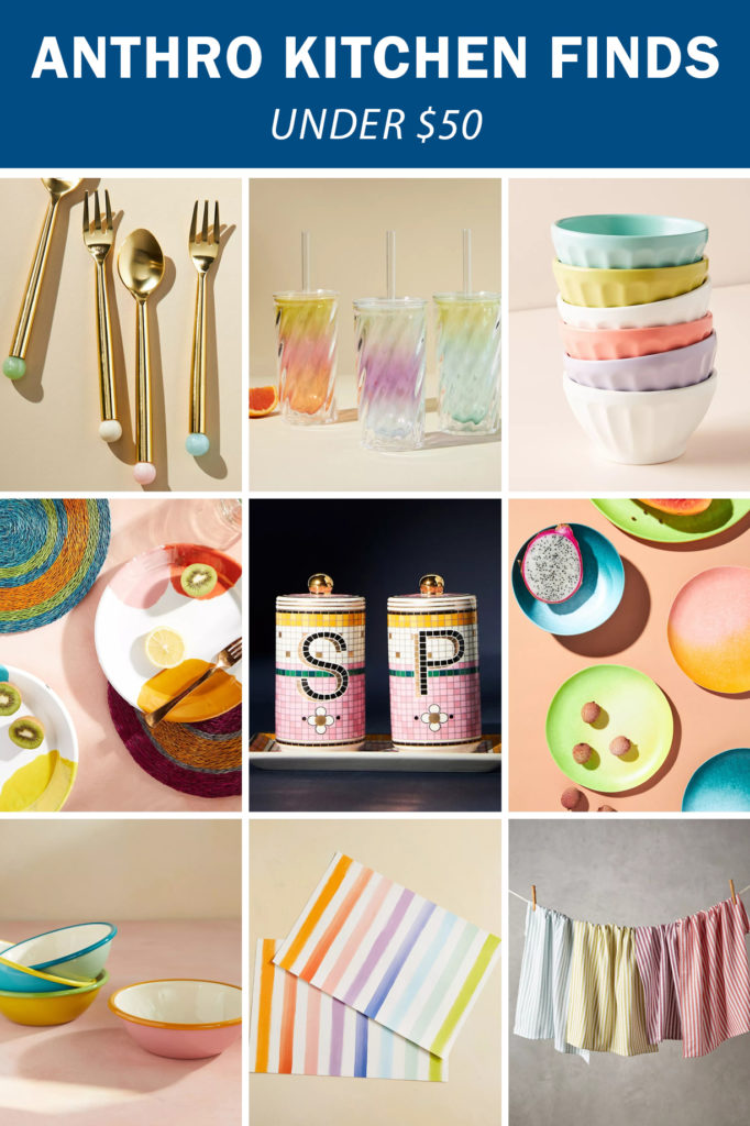 Add some color to your kitchen with these Anthropologie Kitchen Finds under $50!