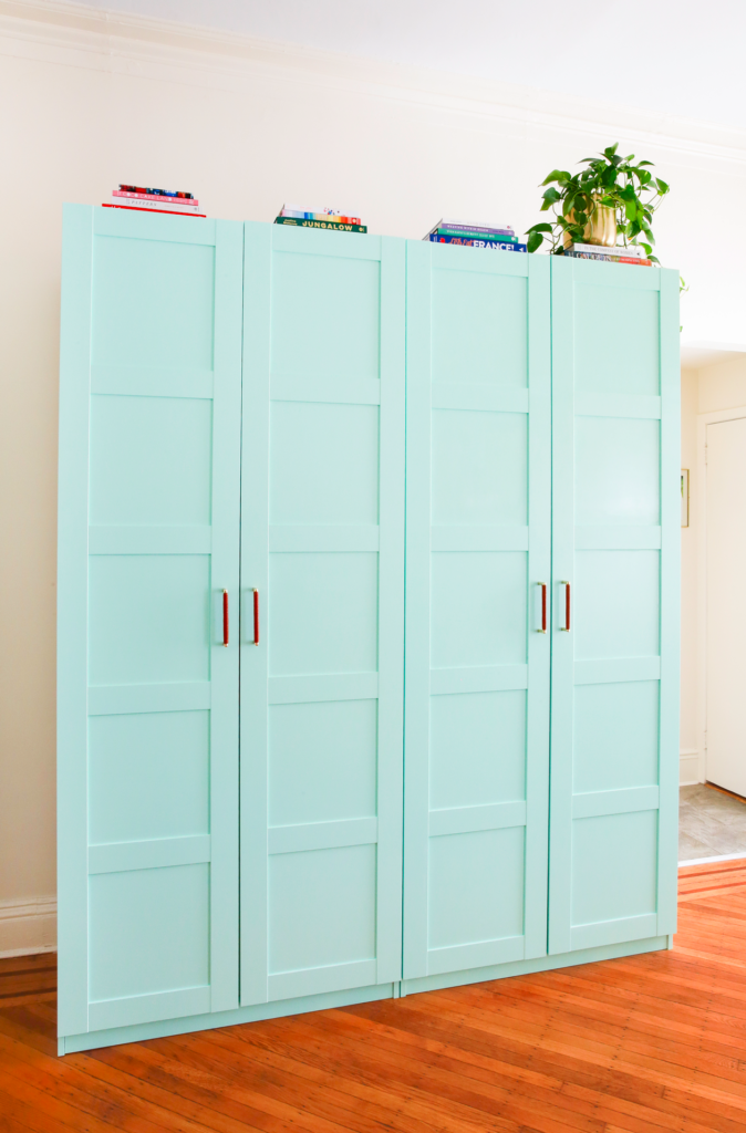 Ikea Pax Wardrobe Hack: Reveal. Learn how to paint ikea furniture and how to add color to your bedroom with this Ikea Pax Wardrobe hack!
