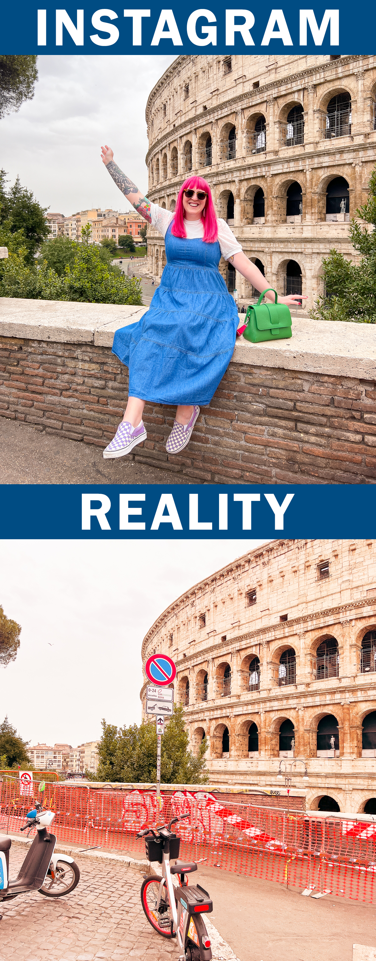 Instagram vs reality in Rome