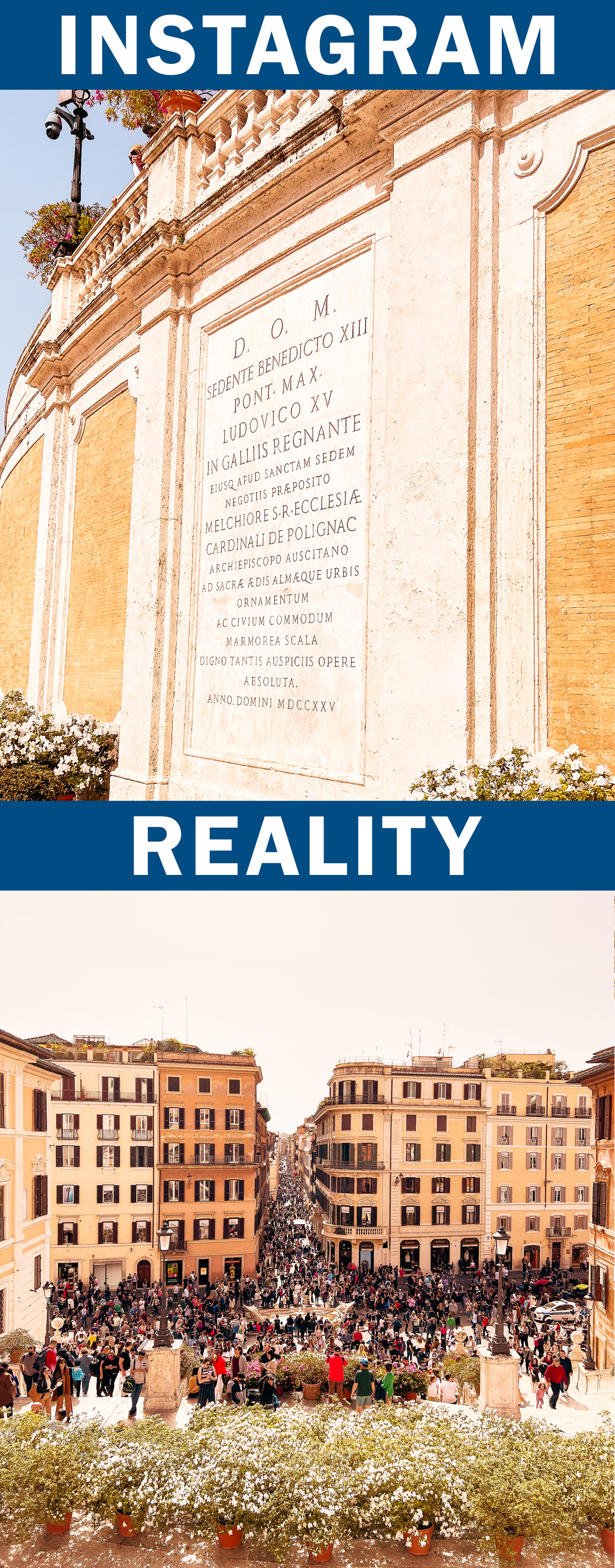 Instagram vs reality in Rome