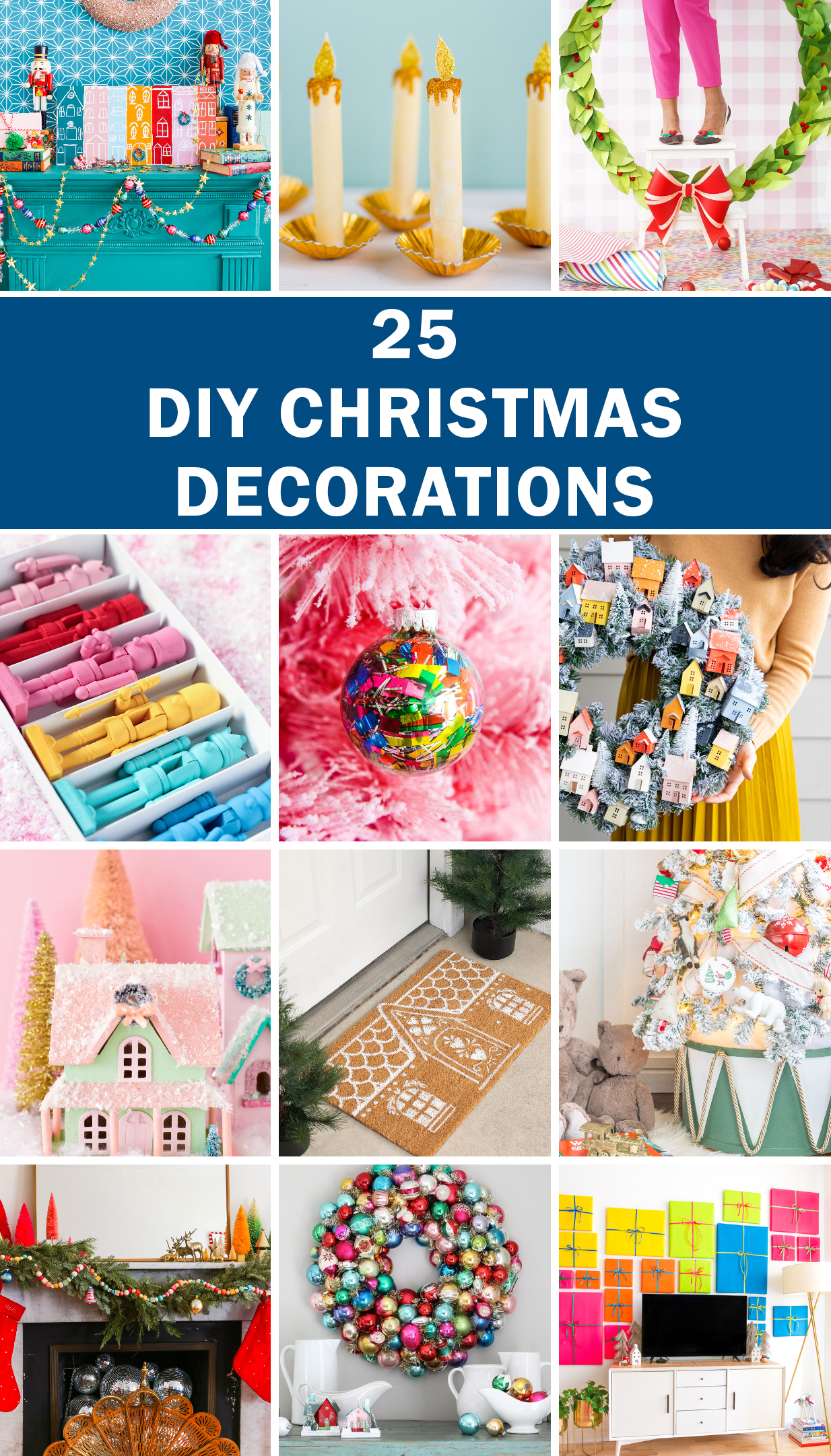 Make any of these 25 DIY Christmas Decorations for instant holiday joy! Every house needs handmade decor and this list is full of inspiration!