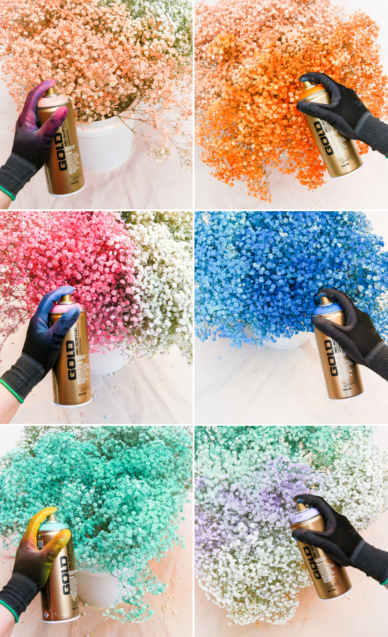 How to Spray Paint Baby's Breath
