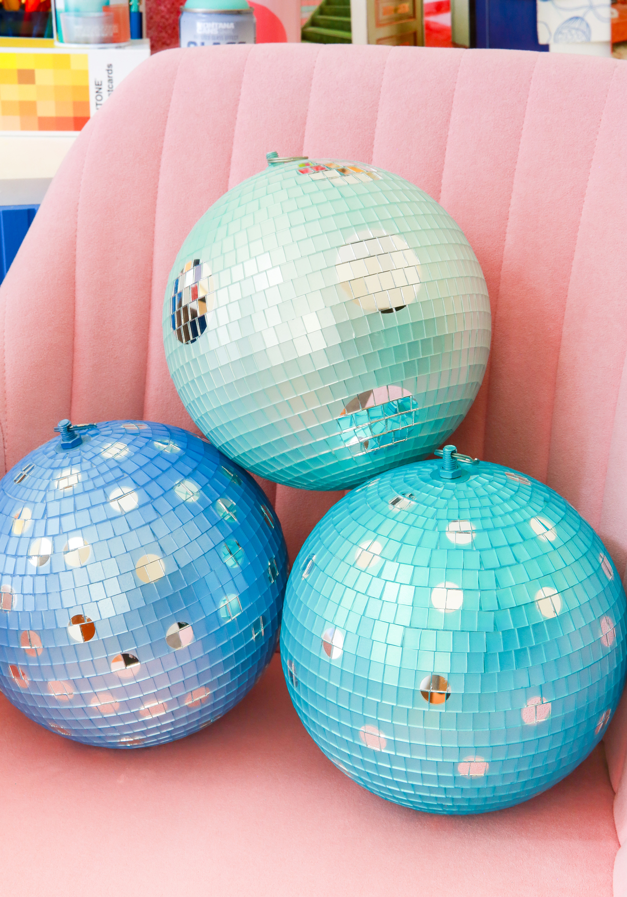 Spray Painted Disco Balls