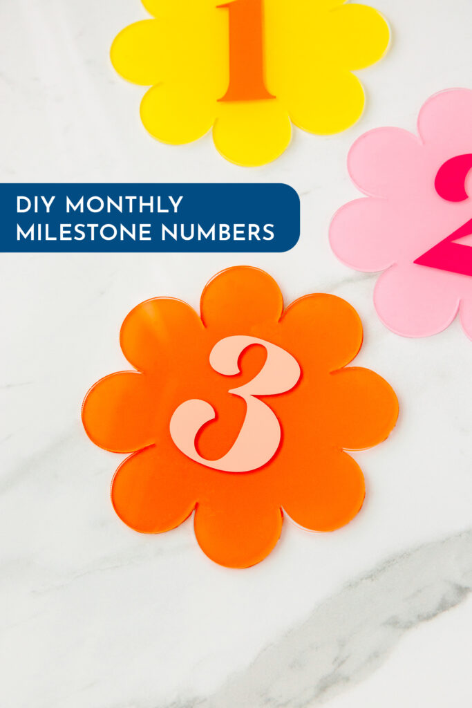 DIY Baby Monthly Milestone Numbers